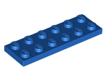 Plate 2x6, Part# 3795 Part LEGO® Blue  