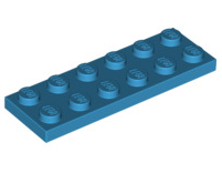 Plate 2x6, Part# 3795 Part LEGO® Dark Azure  