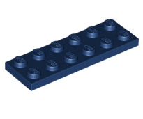 Plate 2x6, Part# 3795 Part LEGO® Dark Blue  