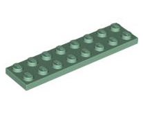 Plate 2x8, Part# 3034 Part LEGO® Sand Green  