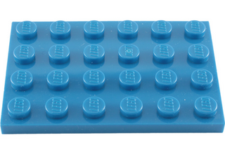 Plate 4x6, Part# 3032 Part LEGO® Blue 1 Part 