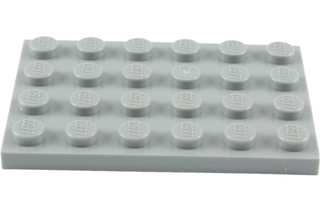 Plate 4x6, Part# 3032 Part LEGO® Light Bluish Gray 1 Part 