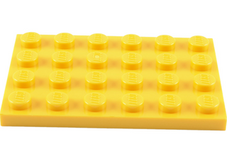 Plate 4x6, Part# 3032 Part LEGO® Yellow 1 Part 