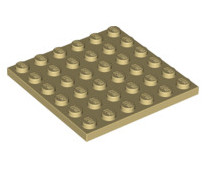 Plate 6x6, Part# 3958 Part LEGO® Tan  