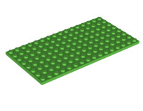 Plate 8x16, Part# 92438 Part LEGO® Bright Green 1 Part 