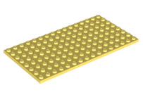 Plate 8x16, Part# 92438 Part LEGO® Bright Light Yellow 1 Part 