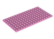 Plate 8x16, Part# 92438 Part LEGO® Bright Pink 1 Part 