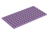 Plate 8x16, Part# 92438 Part LEGO® Lavender 1 Part 