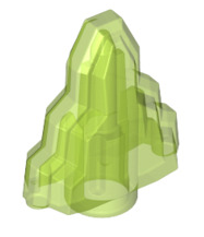 Rock 1x2 Crystal Stepped (Monster Fighters Moonstone), Part# 10178 Part LEGO® Trans-Bright Green  