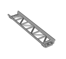 Roller Coaster Straight 16L, Part# 25059 Part LEGO® Light Bluish Gray  