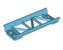 Roller Coaster Straight 8L, Part# 26022 Part LEGO® Medium Azure  