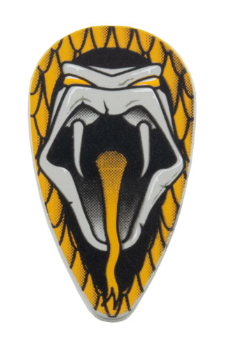 Shield Oval with HP Open Mouth Snake Head with Bright Light Orange Eyes and Tongue Pattern, 2586px13 Part LEGO®