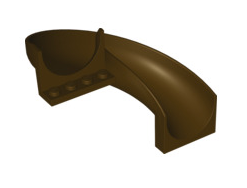 Slide Playground 7x12x8 1/3 Curved 180 Degrees, Part# 11267 Part LEGO® Dark Brown  