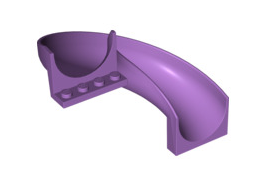 Slide Playground 7x12x8 1/3 Curved 180 Degrees, Part# 11267 Part LEGO® Medium Lavender  