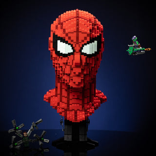 Peter (the Web Slinger) Life-Sized Bust Building Kit Bricker Builds   