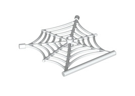 Spider Web Flat with Hollow Stud and Bar, Part# 90981 Part LEGO® White 1 part 