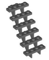 Stairs 7x4x6 Straight Open, Part# 30134 Part LEGO® Dark Bluish Gray 1 Part 