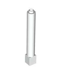 Support 1x1x6 Solid Pillar, Part# 43888 Part LEGO® White  