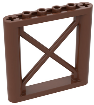 Support 1x6x5 Girder Rectangular, Part# 64448 Part LEGO® Reddish Brown  