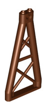 Support 1x6x10 Girder Triangular, Part# 64449 Part LEGO® Reddish Brown  