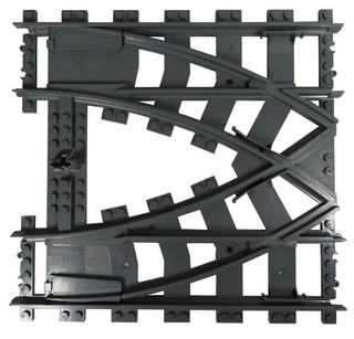 LEGO® Train Track, Double Crossover Rail (Half), Part# 60128 Part LEGO®   