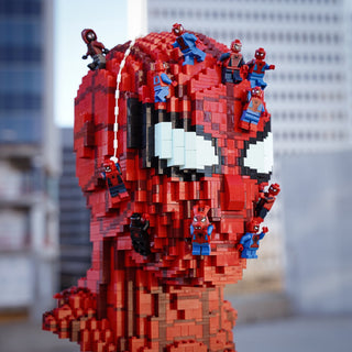 Peter (the Web Slinger) Life-Sized Bust Building Kit Bricker Builds   