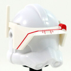 Detail Red Print White Visor- CAC Custom Headgear Accessory Clone Army Customs   