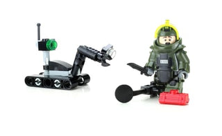 EOD Disposal Team with Robot Building Kit Battle Brick   