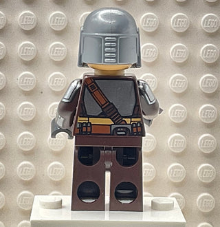 Din Djarin - Silver Beskar Armor, sw1258 (with Detailed Helmet, Printed Face, Jetpack) Minifigure LEGO®   