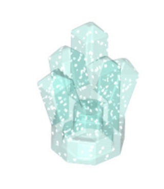 Rock 1x1 Crystal 5 Point Part# 52 Part LEGO® Glitter Trans-Light Blue  