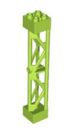 Support 2x2x10 Girder Triangular Vertical Type 3, Part# 58827 Part LEGO® Lime 1 Part 