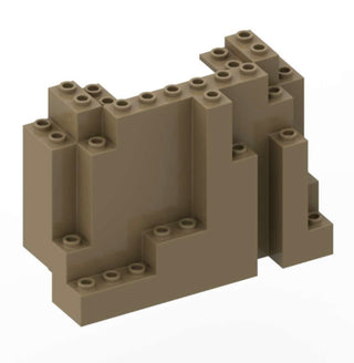 Rock Panel 4 x 10 x 6 Rectangular (BURP) PART # 6082 Part LEGO® Dark Tan  