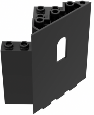 Panel 6x6x6 Corner with Window, Part #6055 Part LEGO® Very Good - Black  