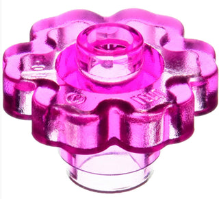 Plant Brick Rounded Flower Open Stud, Part# 4728 Part LEGO® Transparent Dark Pink  