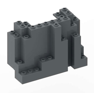 Rock Panel 4 x 10 x 6 Rectangular (BURP) PART # 6082 Part LEGO® Dark Gray  