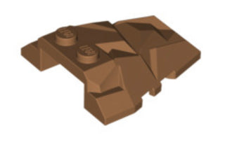 Rock Fractured Wedge, Part# 64867 Part LEGO® Medium Nougat  