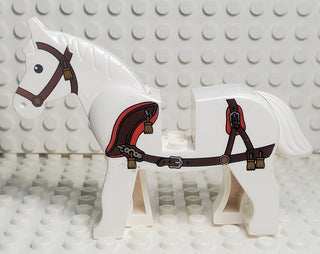 LEGO® Horse White with Reddish Brown Harness LEGO® Animals LEGO®   