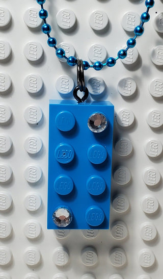 Jeweled Brick Necklace Blings United Brick Co® Dark Azure  