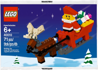 Santa with Sleigh Building Set polybag, 40010 Building Kit LEGO®   