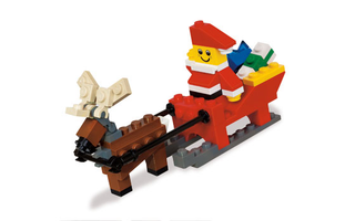 Santa with Sleigh Building Set polybag, 40010 Building Kit LEGO®   