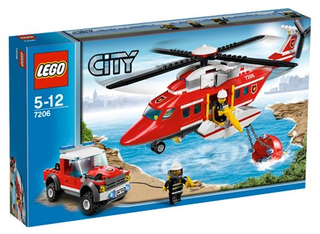 Fire Helicopter, 7206 Building Kit LEGO®   