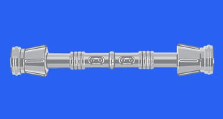 Custom Star Wars Lightsaber Hilt #DBL Model For LEGO Minifigures. Custom, Accessory BigKidBrix Grey  