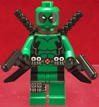 Deadpool Green Outfit Marvel Custom Printed Minifigure Custom minifigure BigKidBrix   