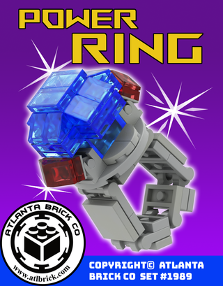 Power Ring Exclusive Building Kit #ABC1989 ABC Building Kit United Brick Co® Blue Gem w/ Light Bluish Gray Band  