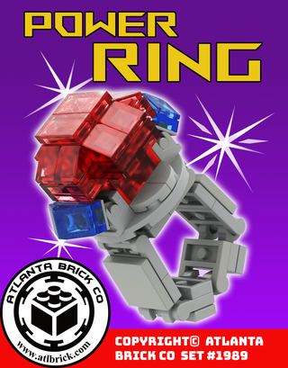 Power Ring Exclusive Building Kit #ABC1989 ABC Building Kit United Brick Co® Red Gem w/ Light Bluish Gray Band  