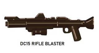 Custom Star Wars DC15 Blaster For LEGO Minifigures. Custom, Accessory BigKidBrix Black  