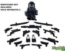 Mando Hunter Black Weapons Pack Custom, Accessory BigKidBrix   