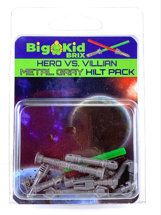 Hero Vs. Villain Metal Grey Hilt Pack Custom, Accessory BigKidBrix   