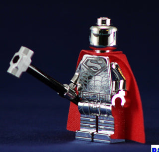 STEEL CHROME Superman Custom Printed & Inspired Lego DC Minifigure Custom minifigure BigKidBrix   