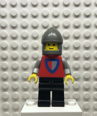 Classic Knight, Shield Red/Gray, Black Legs, Dark Gray Chin-Guard, cas002 Minifigure LEGO®   